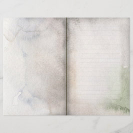 Grey Green Waterverf Journal Pagina