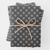 Grey & Grey Multi-Pattern Wrapping Paper Sheets