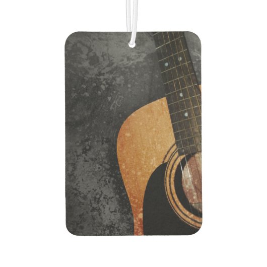 Grey Grunge akoestische gitaar  Luchtverfrisser (Achterkant)