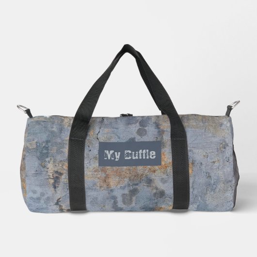 Grey Grunge Duffle Bag Plunjezak (Voorkant)