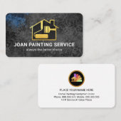 Grey Grunge Paint Painter Service Visitekaartje (Voorkant / Achterkant)