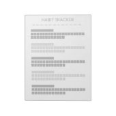 Grey Habit Tracker Notitieblok (Linkerzijde)