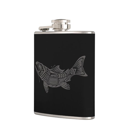Grey Haida Spirit Fish on Black Heupfles (Links)
