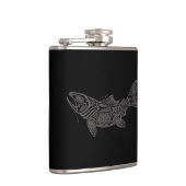 Grey Haida Spirit Fish on Black Heupfles (Rechts)