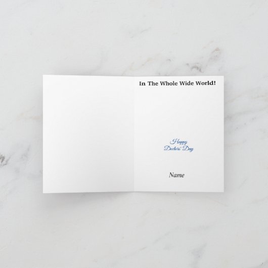 Grey Hair Male Best Doctor Wenskaart Kaart (Binnen)
