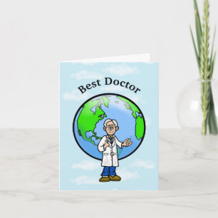 Grey Hair Male Best Doctor Wenskaart Kaart
