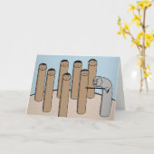 Grey Hair Poke Funny Happy Birthday Kaart (Gele Bloem)