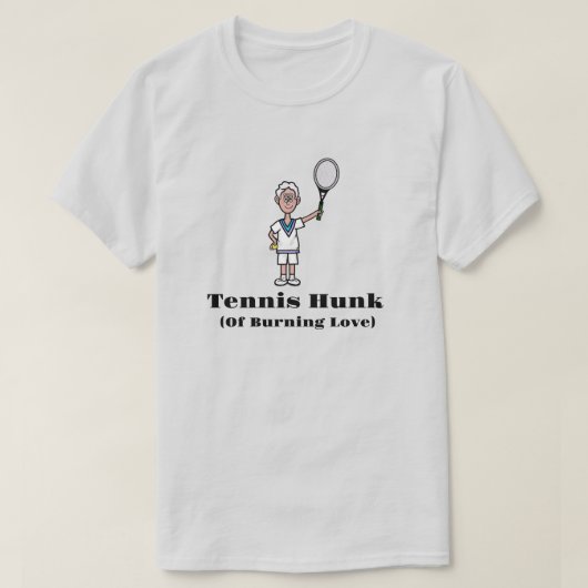 Grey Hair Tennis Hunk T-Shirt (Design voorkant)