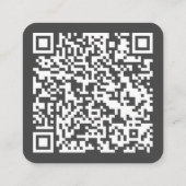 Grey hallo | QR-code Social Media Vierkante Visitekaartje (Achterkant)