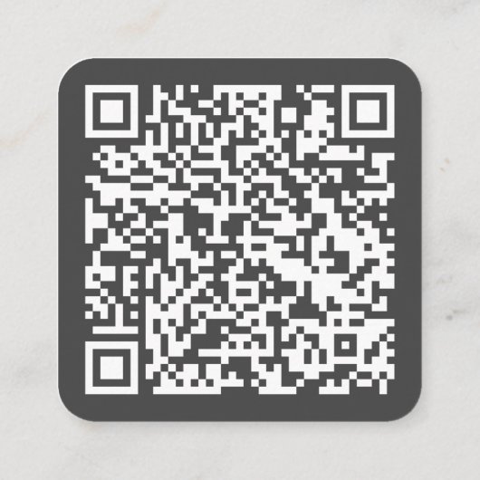 Grey hallo | QR-code Social Media Vierkante Visitekaartje (Achterkant)