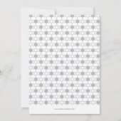 Grey Hanukkah Stars of David Pattern Holiday Party Kaart (Achterkant)