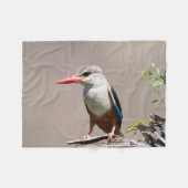 Grey-Headed Kingfisher Fleece Deken (Voorkant (Horizontaal))