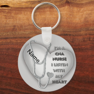 Grey Heart CNA Nurse Sleutelhanger