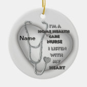 Grey Heart Health Care Nurse Keramisch Ornament (Voorkant)