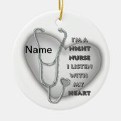 Grey Heart Night Nurse Keramisch Ornament (Voorkant)