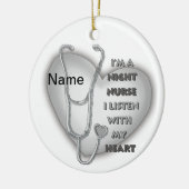 Grey Heart Night Nurse Keramisch Ornament (Links)