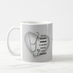 Grey Heart Night Nurse Koffiemok