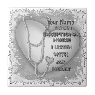 Grey Heart Uitzonderlijke aangepaste Verpleegkundi Tegeltje