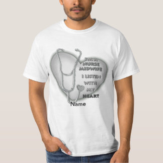 Grey Heart Verloskundige Verpleegkundige T-shirt