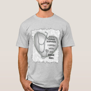 Grey Heart Verloskundige Verpleegkundige T-shirt