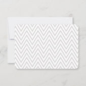 Grey Hearts en Chevron Big Numbers slaan de datum  Save The Date (Achterkant)