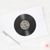 Grey Hearts gepersonaliseerd vinylalbum Ronde Sticker (Envelop)
