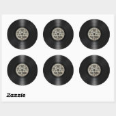 Grey Hearts gepersonaliseerd vinylalbum Ronde Sticker (Vel)