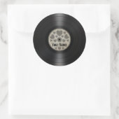 Grey Hearts gepersonaliseerd vinylalbum Ronde Sticker (Tas)