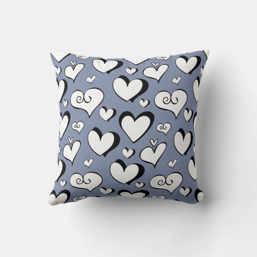 Grey Hearts Kwekerij Kussen (Achterkant)