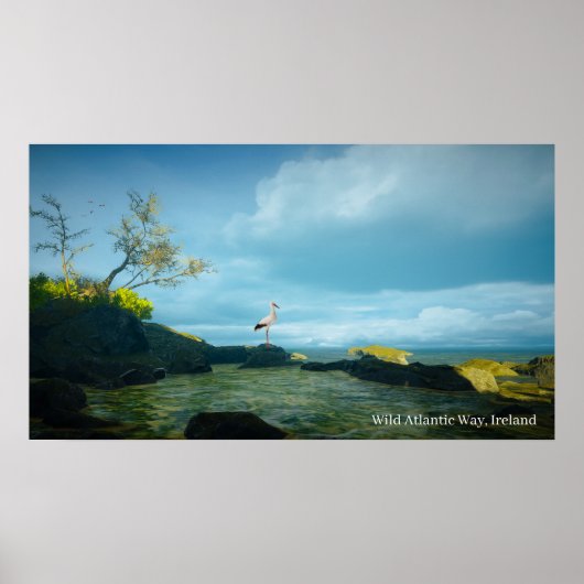 Grey Heron afbeelding voor Poster (Voorkant)