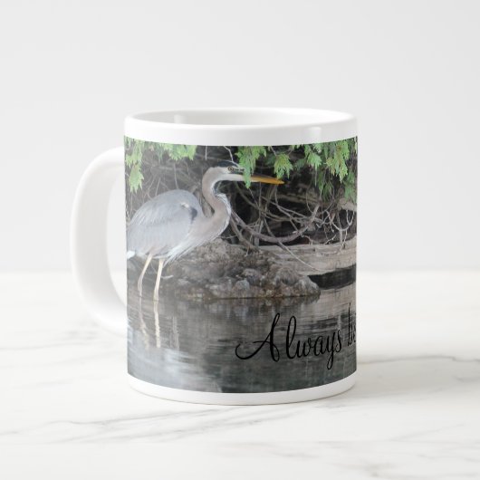 Grey Heron Bird Grote Koffiekop (Links)