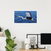 Grey Heron in Flight Poster (Thuiskantoor)