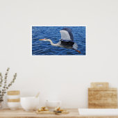 Grey Heron in Flight Poster (Keuken)