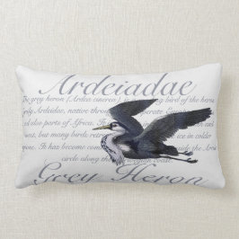 Grey Heron Lumbar Pillow Kussen