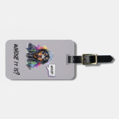 Grey Hip Hop Rottweiler Bagagelabel (Voorkant horizontaal)