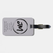 Grey Hip Hop Rottweiler Bagagelabel (Achterkant horizontaal)