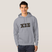 Grey Hoodie met Camo Letters (Voorkant volledig)
