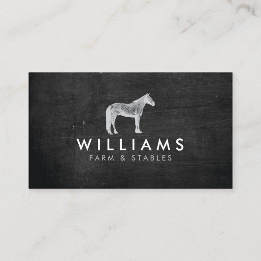 Grey Horse - Boerderij, Boer Rustiek Visitekaartje (Voorkant)