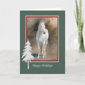 Grey Horse Holiday Kaart OTTB (Voorkant)