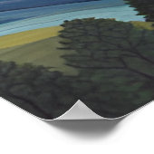 Grey Horse in een Sterrennacht Poster (Hoek)