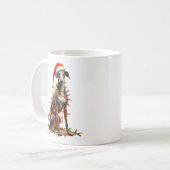 Grey Hound Hond Puppy Kerstmis Koffiemok (Voorkant links)