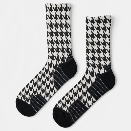 Grey Houndstooth Sokken (Links)