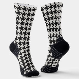 Grey Houndstooth Sokken