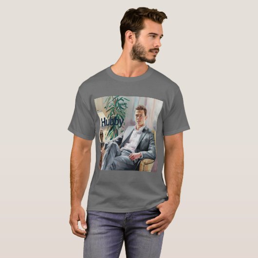Grey Hubby T-shirt (Voorkant volledig)