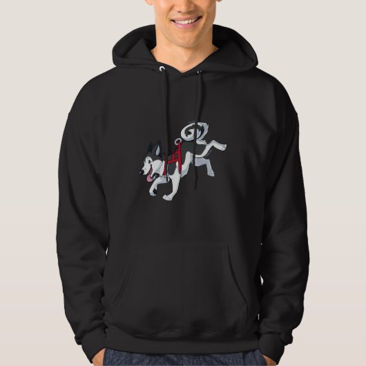 Grey Husky Running Hoodie (Voorkant)