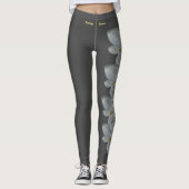 Grey Idaho State Syringa Flower Leggings (Voorkant)