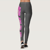 Grey Indiana State Flower Peony Leggings (Achterkant)