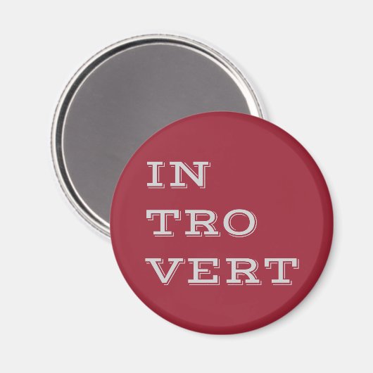 Grey Introvert Magnet (Voorkant / Achterkant)