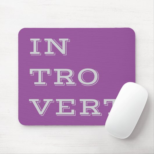 Grey Introvert Mousepad Muismat (Met muis)