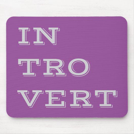 Grey Introvert Mousepad Muismat (Voorkant)